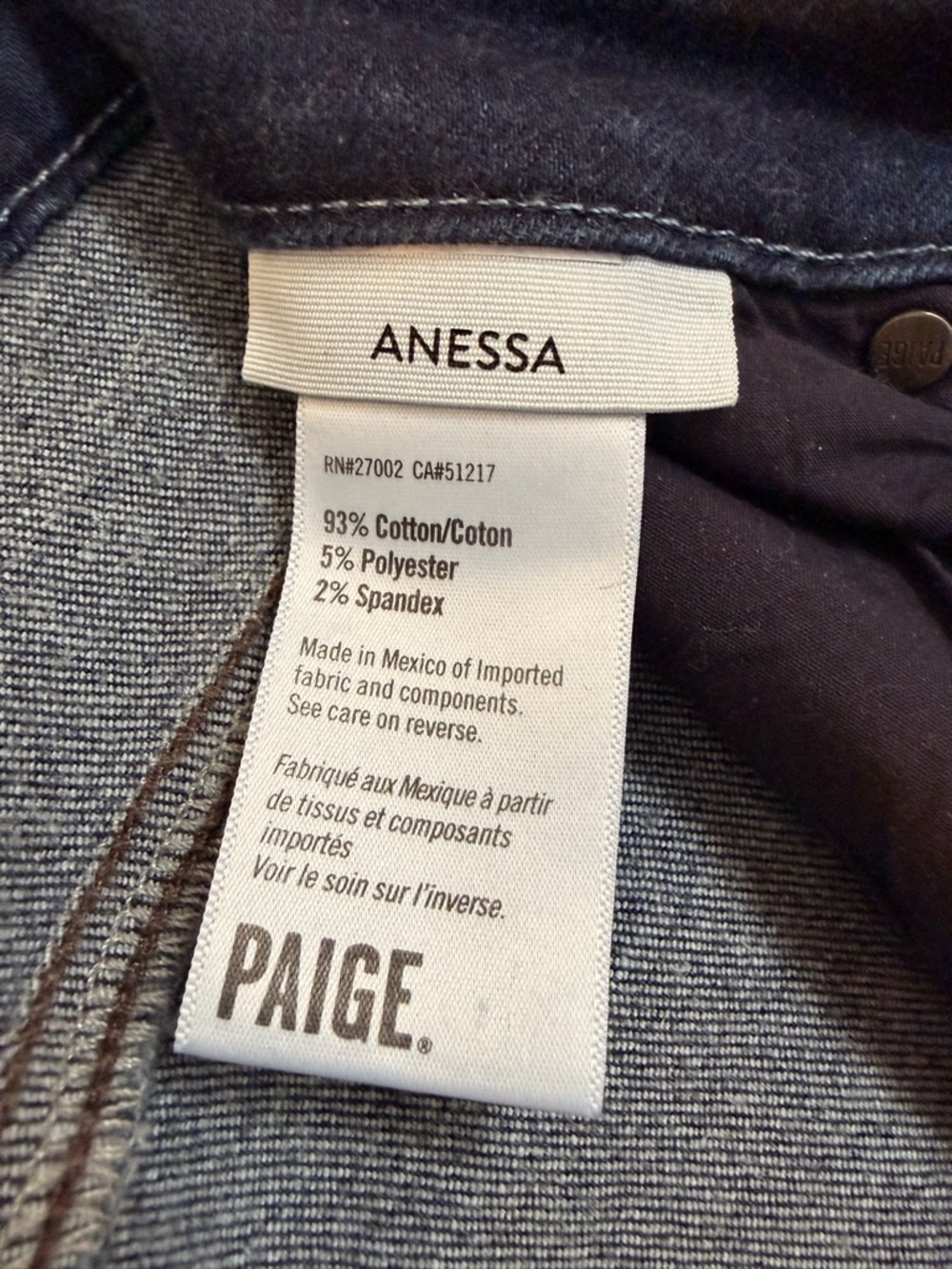 PAIGE Anessa Wide Leg Barrel Jeans Size 30 High Rise Cropped Blue Stretch Denim - Picture 7 of 9